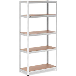 Metalinė laikymo lentyna su 5 lentynomis 750 kg 100 x 50 x 197 cm pilka