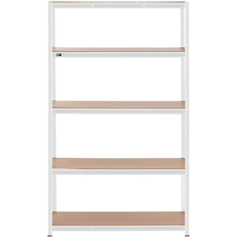 Metalinė laikymo lentyna su 5 lentynomis 750 kg 120 x 50 x 197 cm pilka