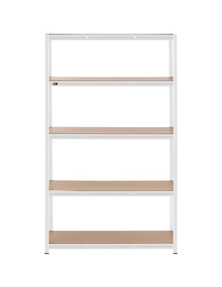 Metalinė laikymo lentyna su 5 lentynomis 750 kg 120 x 50 x 197 cm pilka