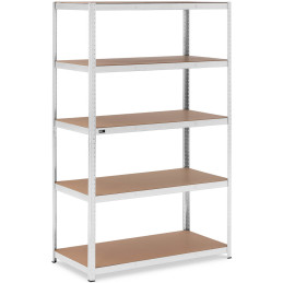 Metalinė laikymo lentyna su 5 lentynomis 750 kg 120 x 60 x 197 cm pilka
