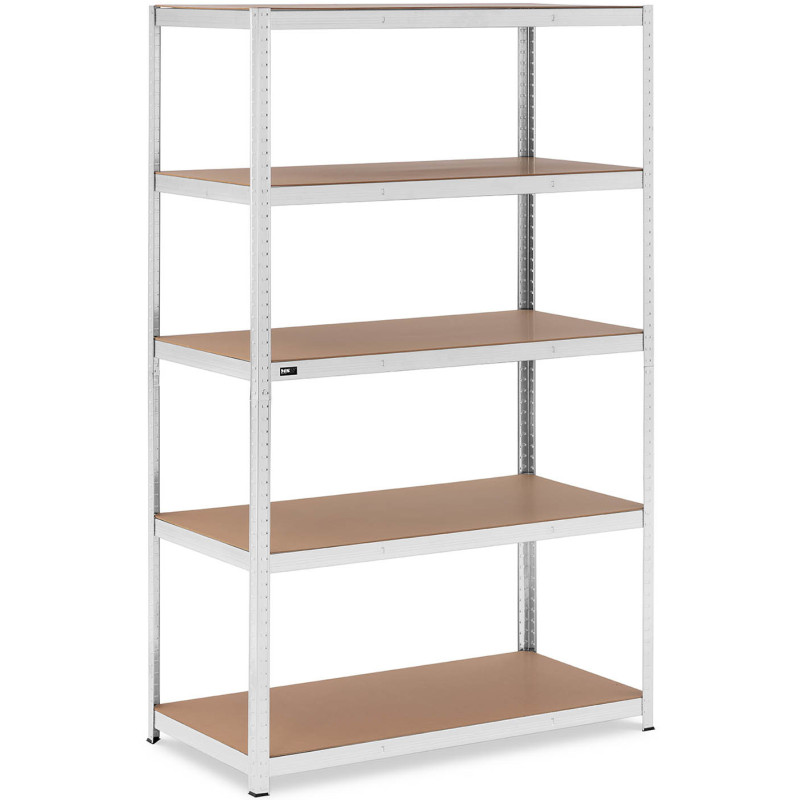 Metalinė laikymo lentyna su 5 lentynomis 750 kg 120 x 60 x 197 cm pilka