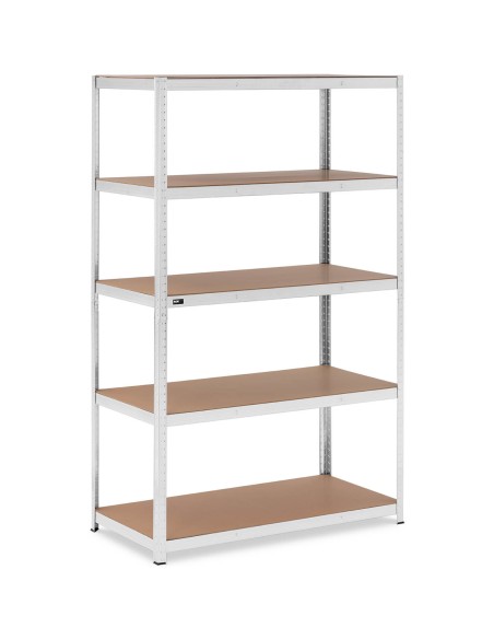 Metalinė laikymo lentyna su 5 lentynomis 750 kg 120 x 60 x 197 cm pilka Metalinė laikymo lentyna su 5 lentynomis 750 kg 120 x 60 x 197 cm pilka
