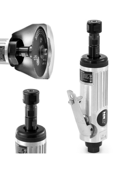 25 000 aps./min 1/4'' tiesus pneumatinis šlifuoklis SET 20 vnt 25 000 aps./min 1/4'' tiesus pneumatinis šlifuoklis SET 20 vnt