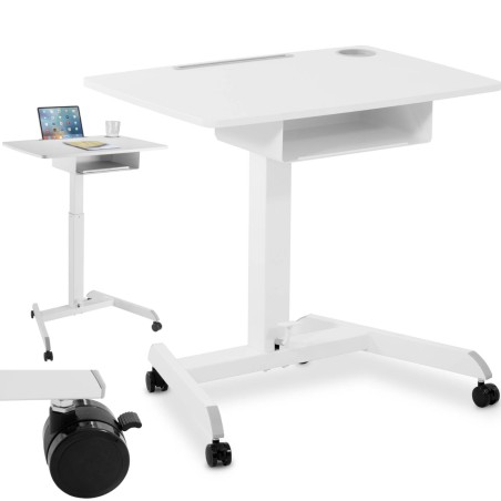 Nešiojamojo kompiuterio stovo stalas pakreiptas reguliuojamas su lentyna 80 x 56 cm 760 - 1130 mm Nešiojamojo kompiuterio stovo stalas pakreiptas reguliuojamas su lentyna 80 x 56 cm 760 - 1130 mm