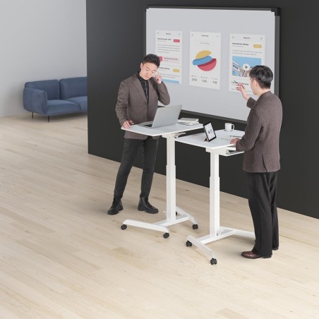 Nešiojamojo kompiuterio stovo stalas pakreiptas reguliuojamas su lentyna 80 x 56 cm 760 - 1130 mm Nešiojamojo kompiuterio stovo stalas pakreiptas reguliuojamas su lentyna 80 x 56 cm 760 - 1130 mm