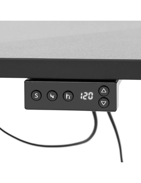 Elektra reguliuojamo aukščio kampinis stalas 140 x 90 cm A 720 - 1200 mm Juoda Elektra reguliuojamo aukščio kampinis stalas 140 x 90 cm A 720 - 1200 mm Juoda