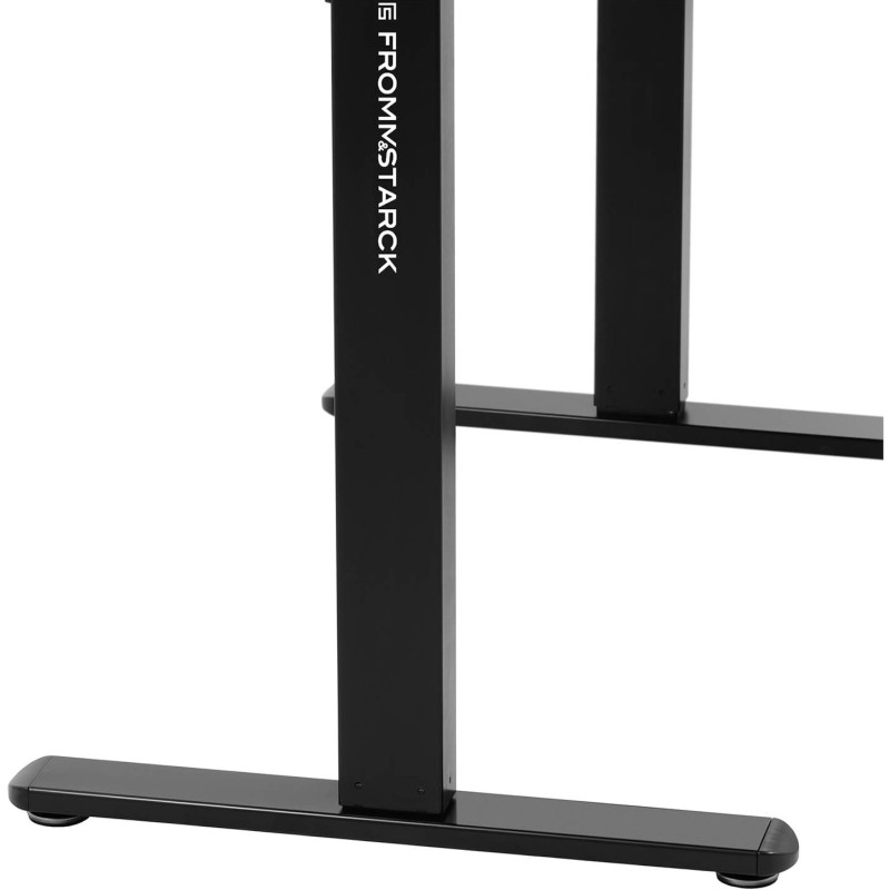 Elektra reguliuojamo aukščio kampinis stalas 140 x 90 cm A 720 - 1200 mm Juoda