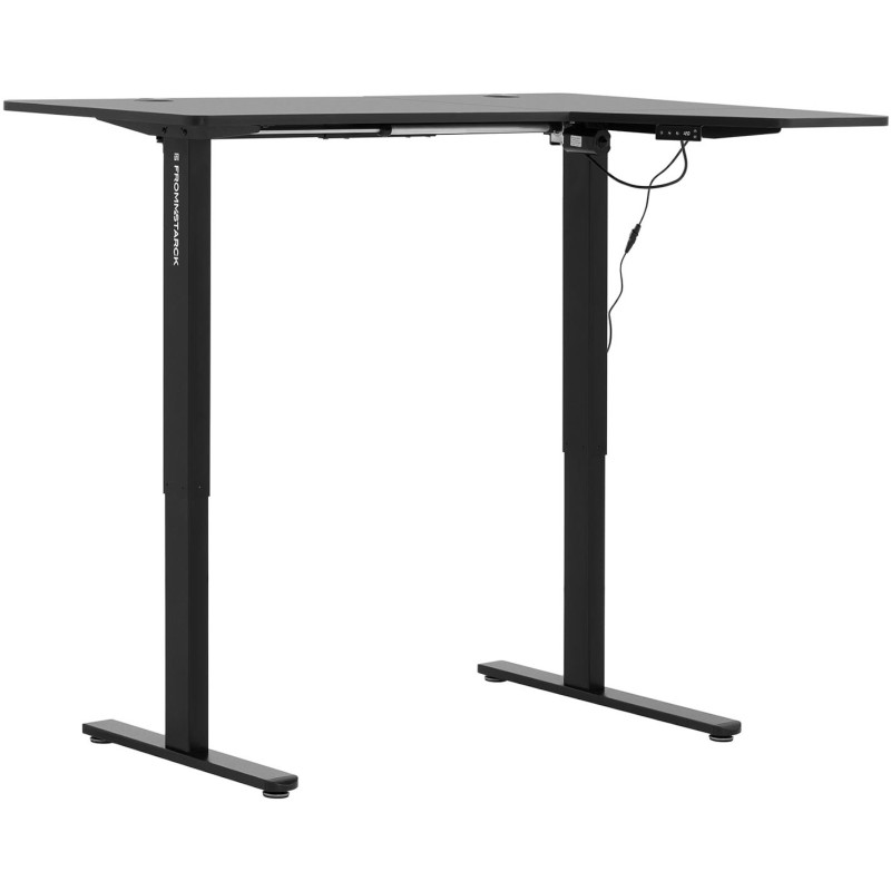 Elektra reguliuojamo aukščio kampinis stalas 140 x 90 cm A 720 - 1200 mm Juoda