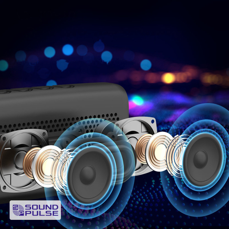 Trip belaidis garsiakalbis Bluetooth 5.3 vandeniui atsparus IPX7 10W žalia