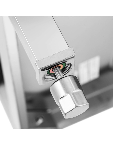 Vienos kameros gastronominė baseino kriauklė su lentyna ir apvadu 60 x 60 x 94 cm