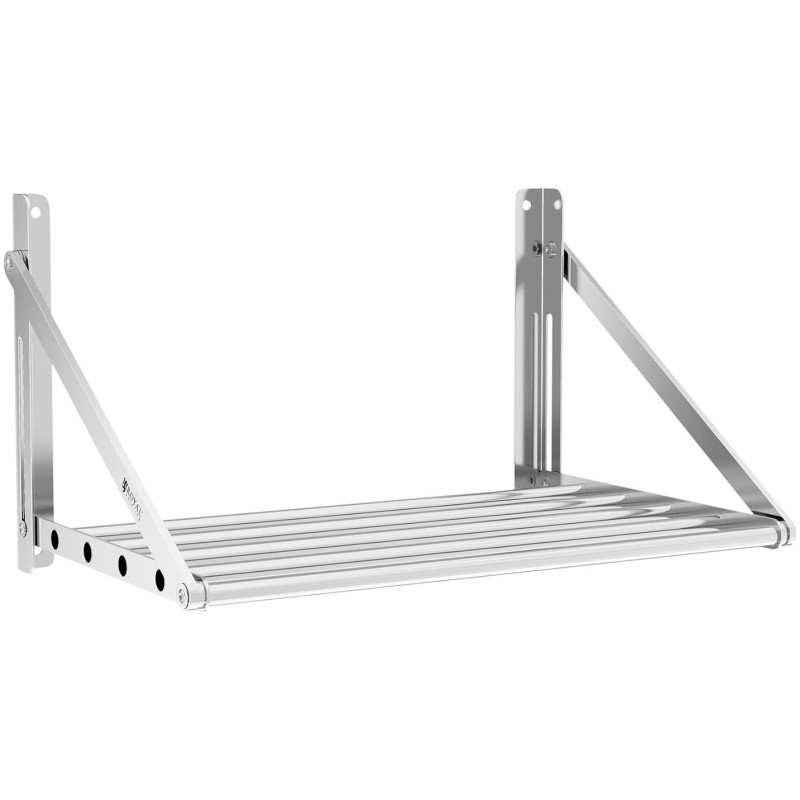 Nerūdijančio plieno sulankstoma sieninė lentyna iki 40 kg 60 x 45 cm