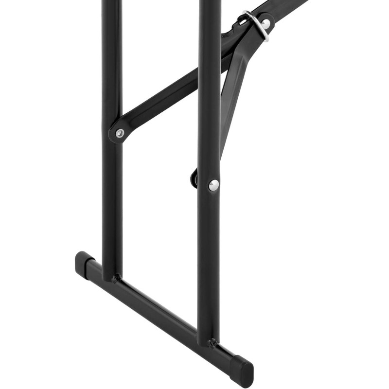 Sulankstomas sodo suoliukas maitinimui juodas iki 300 kg 183 x 30 x 43 cm