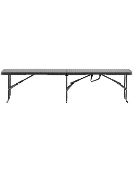Sulankstomas sodo suoliukas maitinimui juodas iki 300 kg 183 x 30 x 43 cm Sulankstomas sodo suoliukas maitinimui juodas iki 300 kg 183 x 30 x 43 cm
