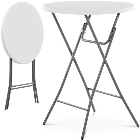 Apvalaus stalo maitinimo baro stalas sulankstomas baltas iki 100 kg skersmens. 80cm x 110cm Apvalaus stalo maitinimo baro stalas sulankstomas baltas iki 100 kg skersmens. 80cm x 110cm