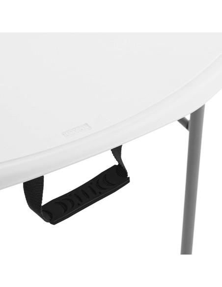Baltas sulankstomas apvalus sodo maitinimo stalas iki 150 kg skersmens. 120 x 74 cm Baltas sulankstomas apvalus sodo maitinimo stalas iki 150 kg skersmens. 120 x 74 cm