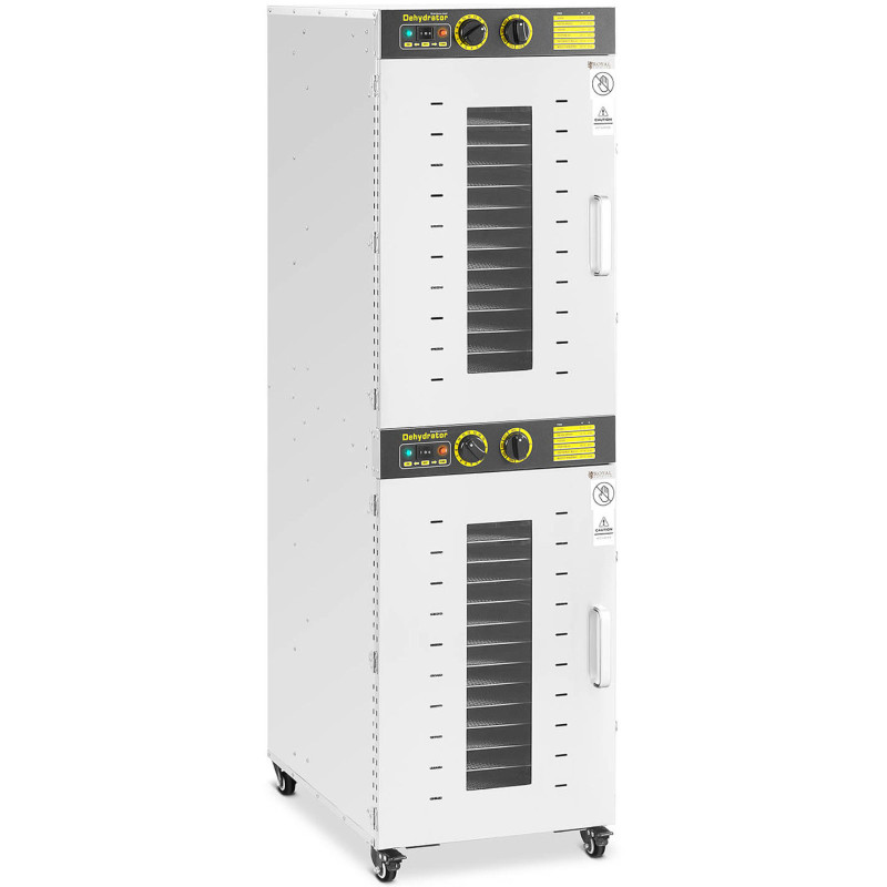 Pramoninis dehidratorius maistinėms žolėms vaisiams 2 kameros 32 grotelės 40-90 C 3150 W