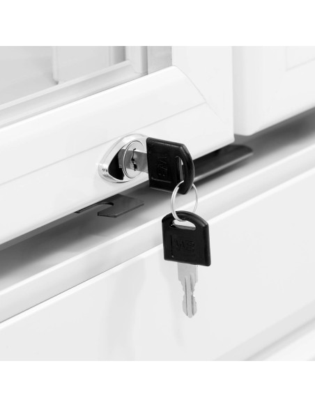 Šaldytuvo aušintuvas gėrimams dvigubo stiklo LED 2-10 C 600 l baltas