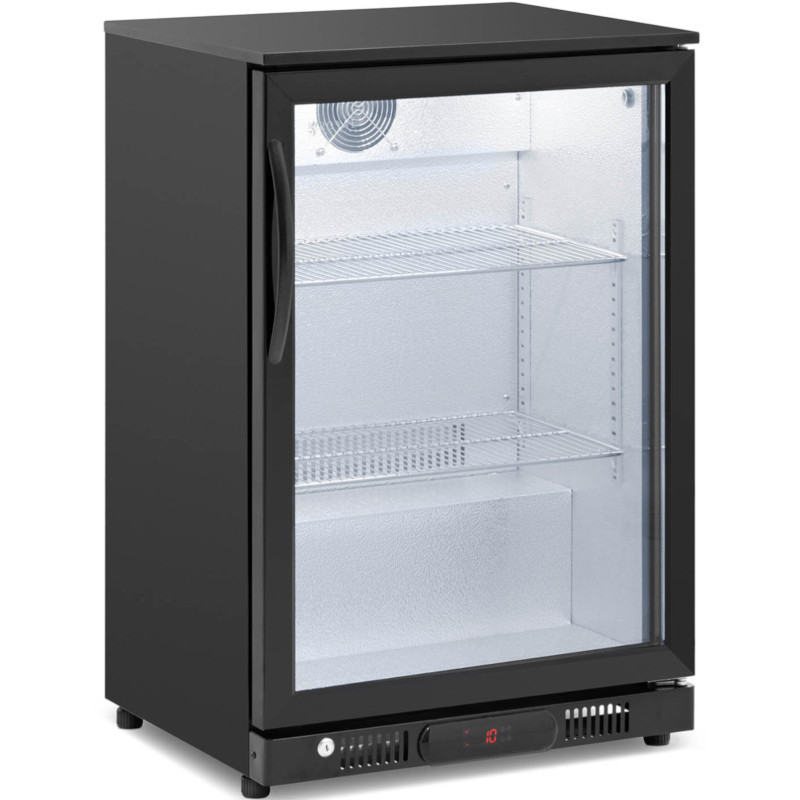 Baro šaldytuvas gėrimams stiklas LED 2-10 C 138 l juodas