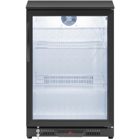 Baro šaldytuvas gėrimams stiklas LED 2-10 C 138 l juodas
