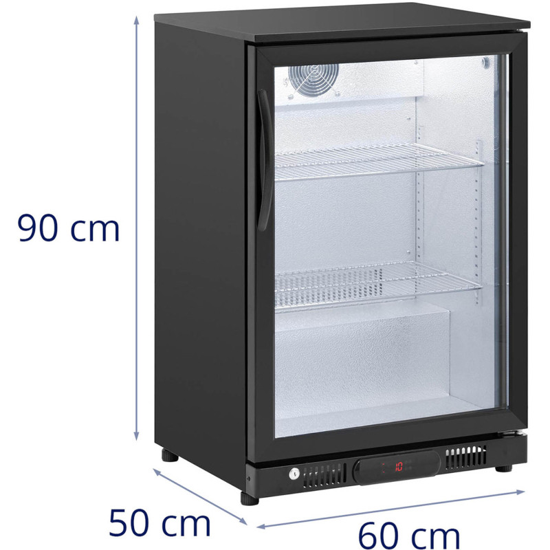 Baro šaldytuvas gėrimams stiklas LED 2-10 C 138 l juodas