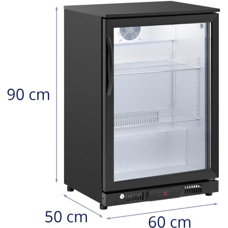 Baro šaldytuvas gėrimams stiklas LED 2-10 C 138 l juodas