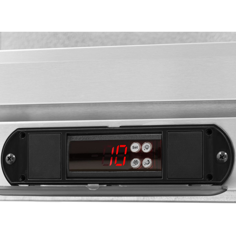 Stiklinis šaldytuvas gėrimams LED 2-10 C 108 l sidabrinis