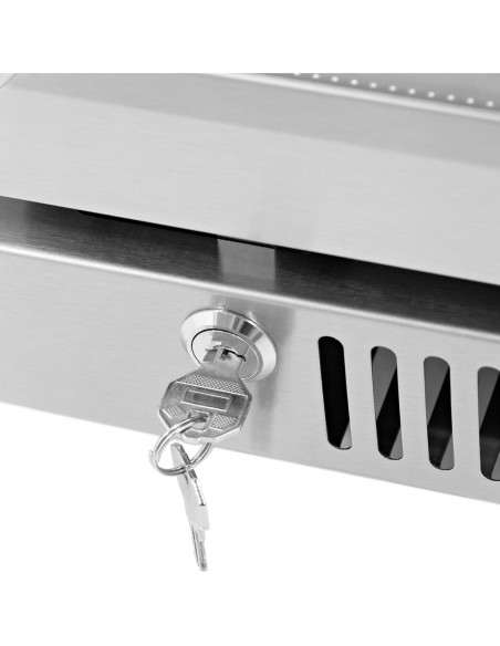 Stiklinis šaldytuvas gėrimams LED 2-10 C 108 l sidabrinis