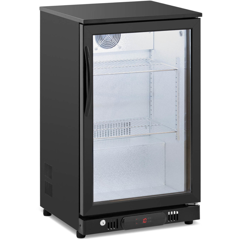 Šaldytuvas stiklinis baras šaldytuvas gėrimams LED 2-10 C 108 l juodas