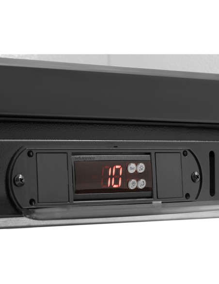 Šaldytuvas stiklinis baras šaldytuvas gėrimams LED 2-10 C 108 l juodas