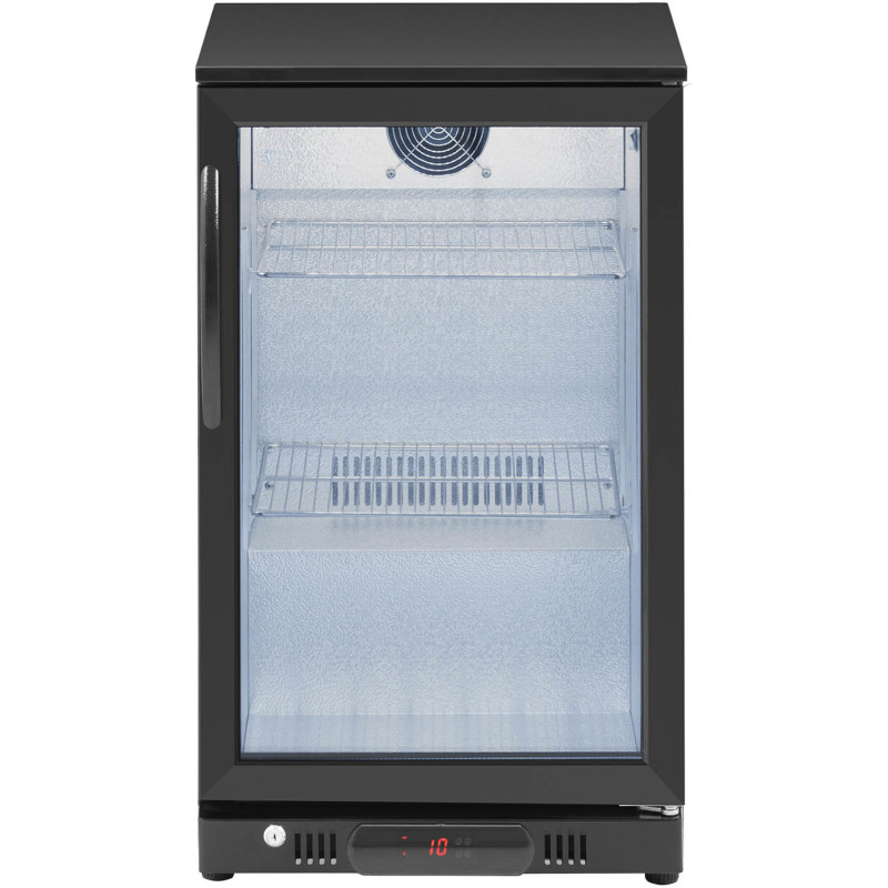 Šaldytuvas stiklinis baras šaldytuvas gėrimams LED 2-10 C 108 l juodas