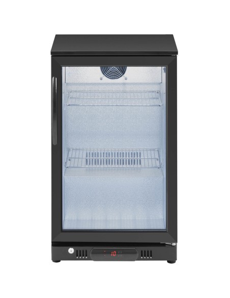 Šaldytuvas stiklinis baras šaldytuvas gėrimams LED 2-10 C 108 l juodas