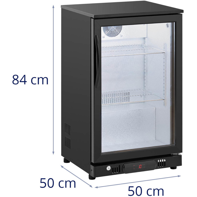 Šaldytuvas stiklinis baras šaldytuvas gėrimams LED 2-10 C 108 l juodas