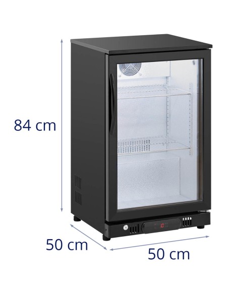 Šaldytuvas stiklinis baras šaldytuvas gėrimams LED 2-10 C 108 l juodas