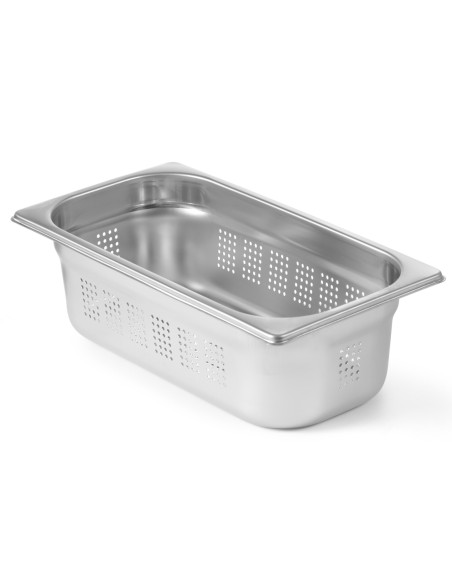 GN konteineris perforuotas nerūdijantis plienas GN1/3 325x176mm aukštis 100mm - Hendi 802526