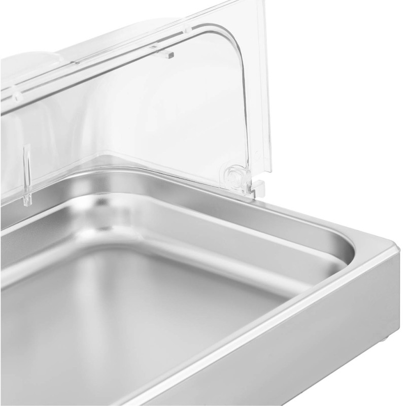 Švediško stalo pusryčių vitrina su ritininiu dangčiu GN 1/1 8,5 l