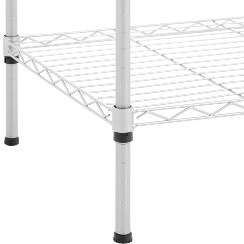 Vielinė kabykla rūbams rūbinei 7 lentynos 4 strypai 189 x 45 x 196 cm iki 210 kg