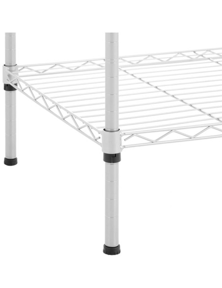Vielinė kabykla rūbams rūbinei 7 lentynos 4 strypai 189 x 45 x 196 cm iki 210 kg Vielinė kabykla rūbams rūbinei 7 lentynos 4 strypai 189 x 45 x 196 cm iki 210 kg