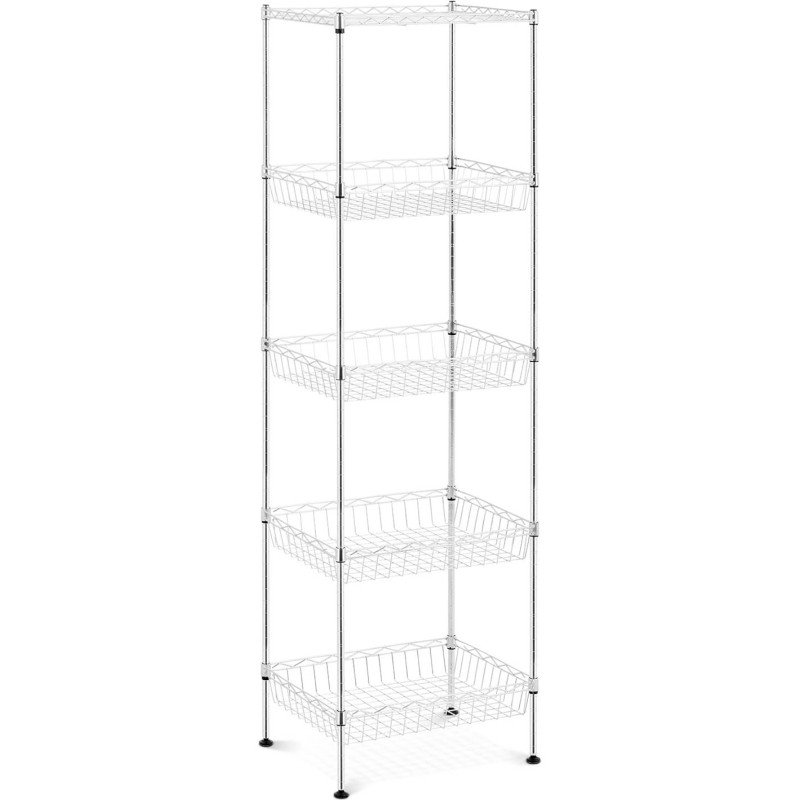 Metalinis stelažas spintai laikyti 5 krepšiai 45 x 35 x 152 cm iki 100 kg