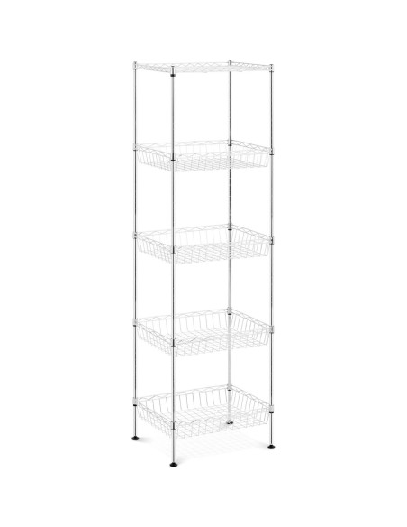 Metalinis stelažas spintai laikyti 5 krepšiai 45 x 35 x 152 cm iki 100 kg Metalinis stelažas spintai laikyti 5 krepšiai 45 x 35 x 152 cm iki 100 kg
