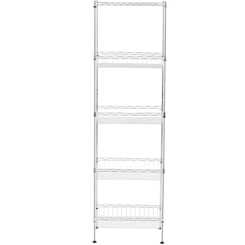 Metalinis stelažas spintai laikyti 5 krepšiai 45 x 35 x 152 cm iki 100 kg