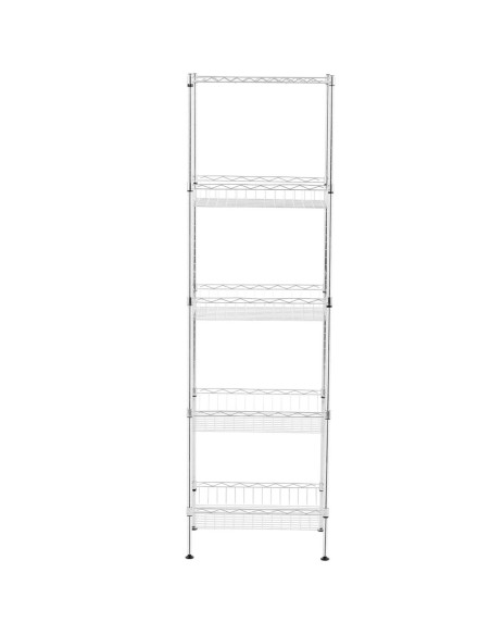 Metalinis stelažas spintai laikyti 5 krepšiai 45 x 35 x 152 cm iki 100 kg Metalinis stelažas spintai laikyti 5 krepšiai 45 x 35 x 152 cm iki 100 kg