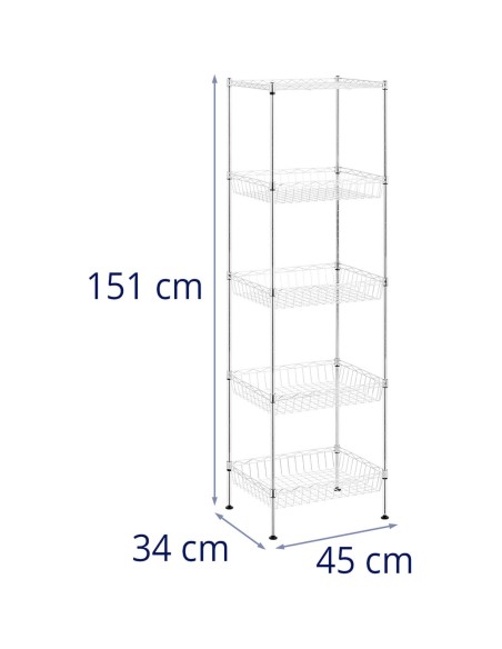 Metalinis stelažas spintai laikyti 5 krepšiai 45 x 35 x 152 cm iki 100 kg Metalinis stelažas spintai laikyti 5 krepšiai 45 x 35 x 152 cm iki 100 kg