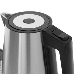 Viešbučio pasveikinimo rinkinys elektrinis virdulys su padėklu 1,2 l 1800 W sidabrinis