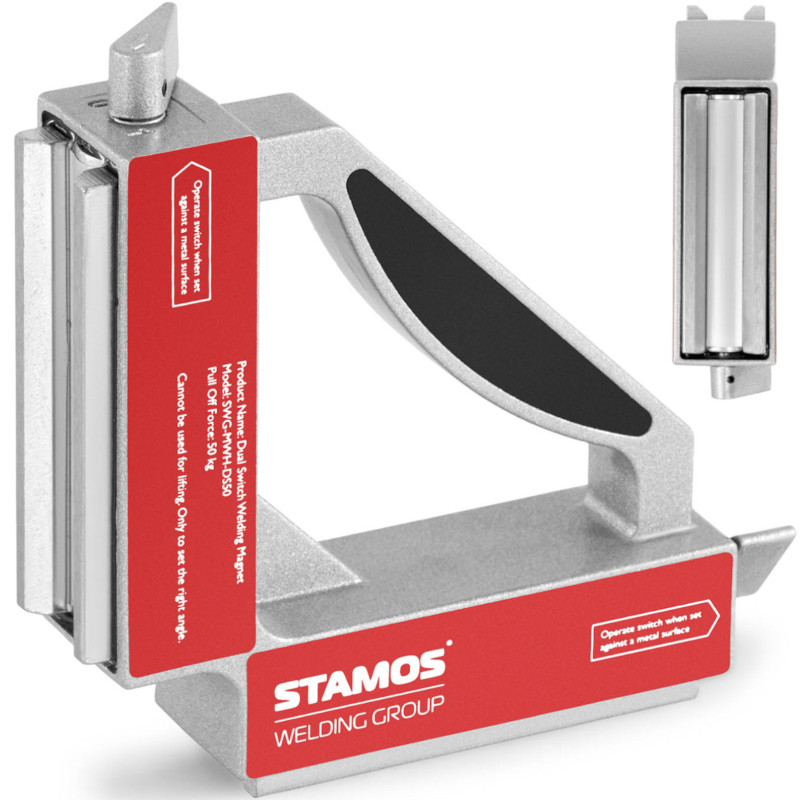 Kampinio strypo magnetinio suvirinimo laikiklis 2 jungikliai kampas nuo 90 iki 50 kg