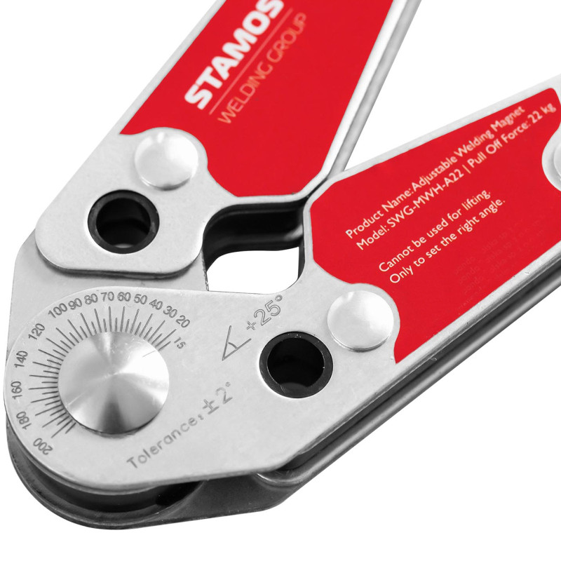 Kampinio strypo magnetinio suvirinimo laikiklio kampas 20-200 iki 22 kg