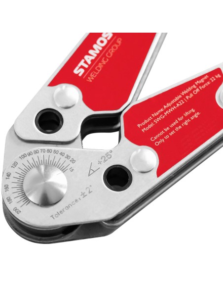 Kampinio strypo magnetinio suvirinimo laikiklio kampas 20-200 iki 22 kg Kampinio strypo magnetinio suvirinimo laikiklio kampas 20-200 iki 22 kg