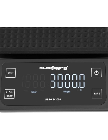 Kavos svarstyklės baristoms LCD 15 x 15 cm 3000g / 0,1g