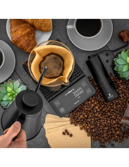 Kavos svarstyklės baristoms LCD 15 x 15 cm 3000g / 0,1g