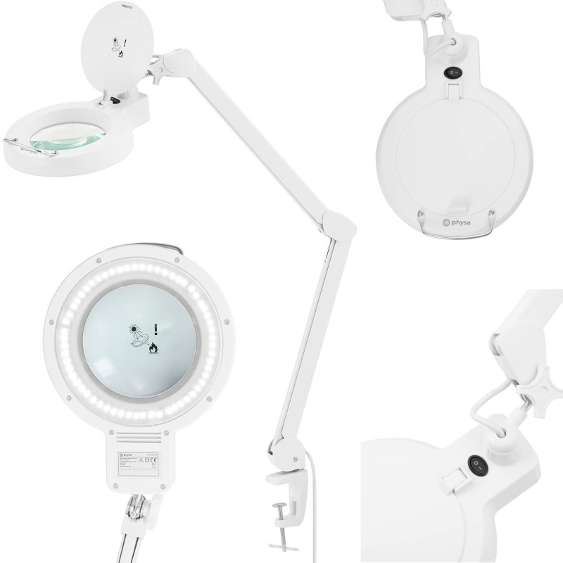 Kosmetikos dirbtuvių šviestuvas didinantis 5 dioptrijas 60x LED sk. 155 mm