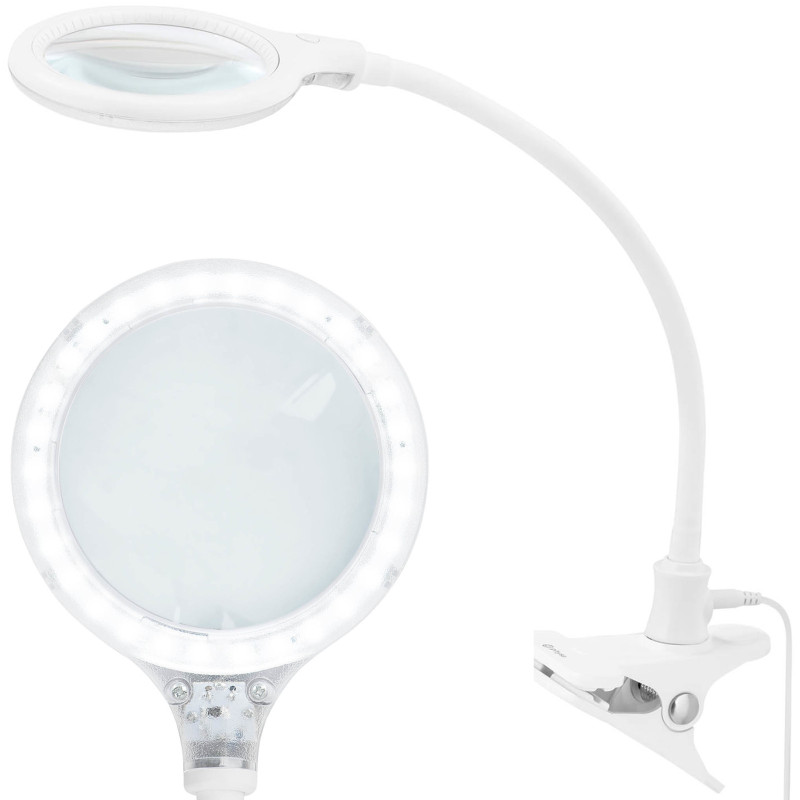 Kosmetikos dirbtuvių šviestuvas didinantis 5 dioptrijas 30x LED sk. 125 mm